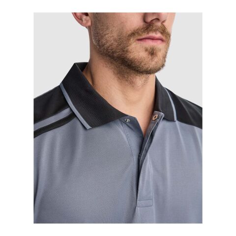 Polo de manga corta antibacteriano unisex de 160 g/m2 "Samurai" Estándar | Negro intenso-Rojo | 2XL | sin montaje de publicidad | no disponible | no disponible | no disponible