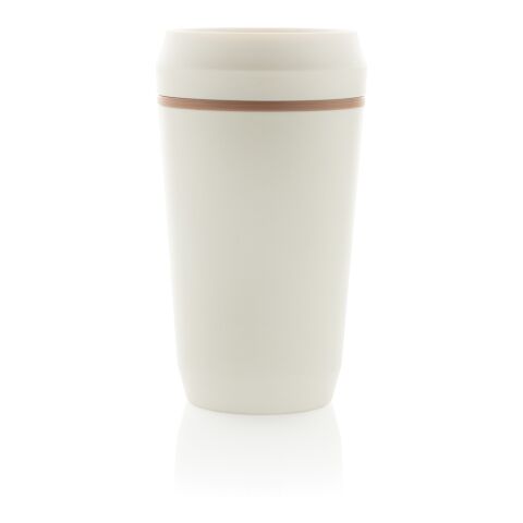 Vaso de plástico reciclado Topl To Go con tapa patentada 360 marron