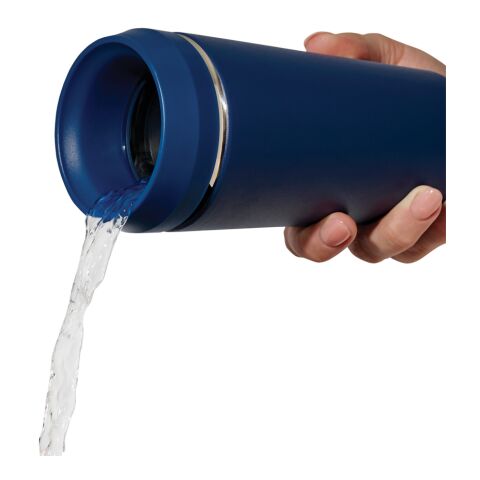 Taza Topl To Go de acero reciclado con tapa patentada 360 azul marino | sin montaje de publicidad | no disponible | no disponible