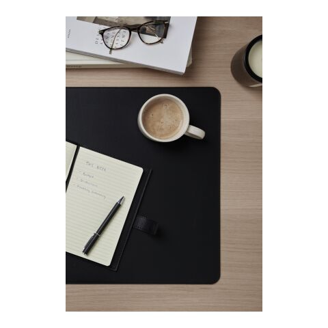 VINGA Alfombrilla de escritorio Timo poliéster reciclado RCS negro | sin montaje de publicidad | no disponible | no disponible