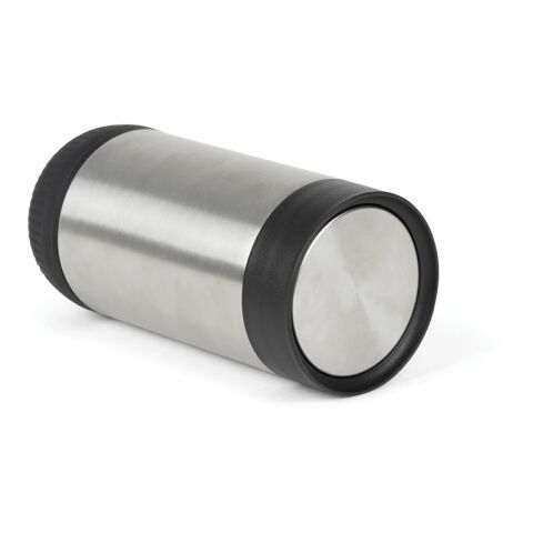 Taza push VINGA Erie RCS SS reciclada 350 ml plata-negro | sin montaje de publicidad | no disponible | no disponible
