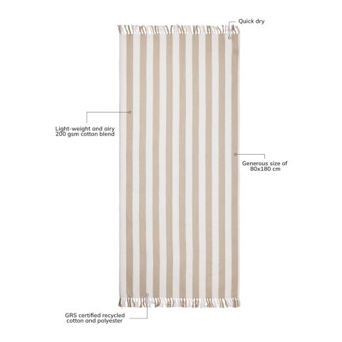 Toalla VINGA Ornos hammam beige-blanco | sin montaje de publicidad | no disponible | no disponible | no disponible