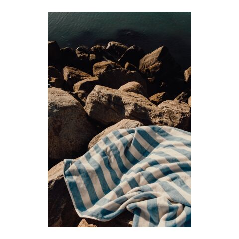 Toalla de playa VINGA Lagoa GRS azul claro-blanco | sin montaje de publicidad | no disponible | no disponible | no disponible