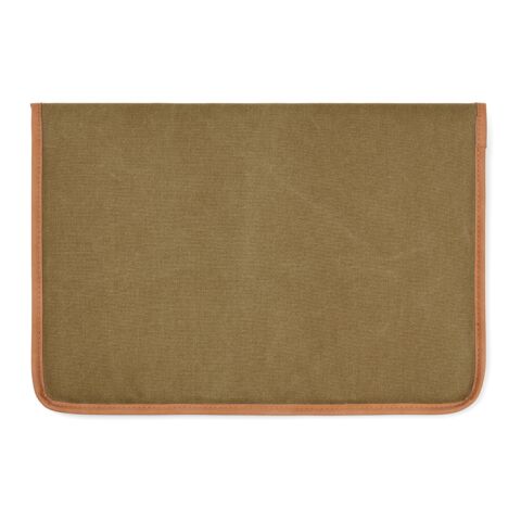 Funda para portátil 14" de lona reciclada VINGA Bosler GRS verde | sin montaje de publicidad | no disponible | no disponible