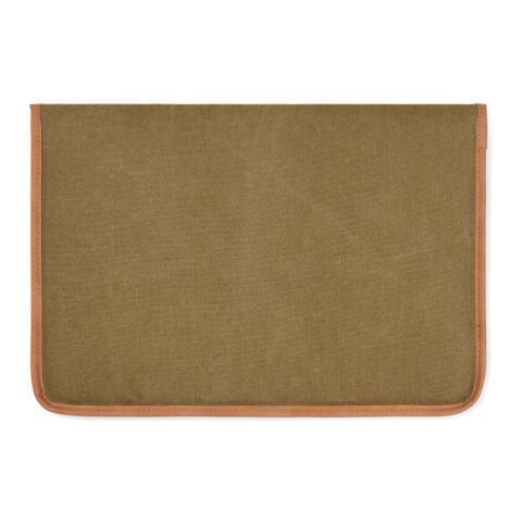 Funda para portátil 16" de lona reciclada VINGA Bosler GRS verde | sin montaje de publicidad | no disponible | no disponible