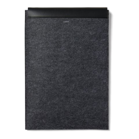 Funda para portátil de 14&quot; de fieltro reciclado VINGA Albo negro | sin montaje de publicidad | no disponible | no disponible