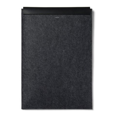 Funda para portátil de 17&quot; de fieltro reciclado VINGA Albo negro | sin montaje de publicidad | no disponible | no disponible
