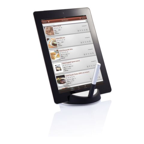 Stand Chef para tablet con bolígrafo táctil negro-plata | sin montaje de publicidad | no disponible | no disponible | no disponible