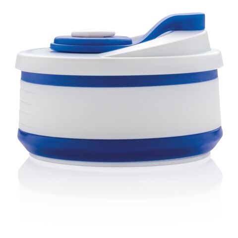 Taza plegable de silicona azul | sin montaje de publicidad | no disponible | no disponible