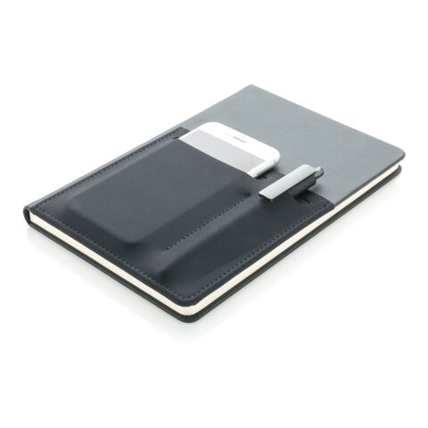 Libreta A5 Deluxe con bolsillos inteligentes negro | sin montaje de publicidad | no disponible | no disponible