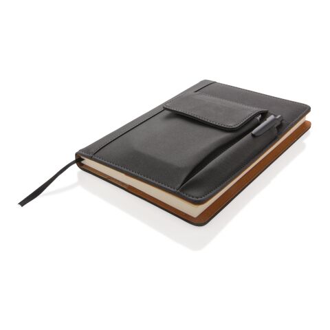 Libreta con apartado para teléfono negro | sin montaje de publicidad | no disponible | no disponible