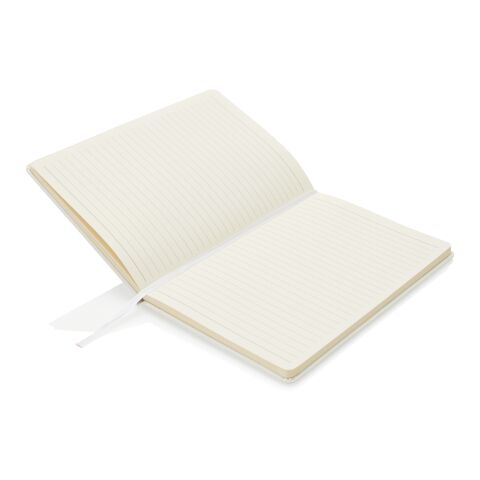 Libreta A5 deluxe con tapa dura blanco | sin montaje de publicidad | no disponible | no disponible