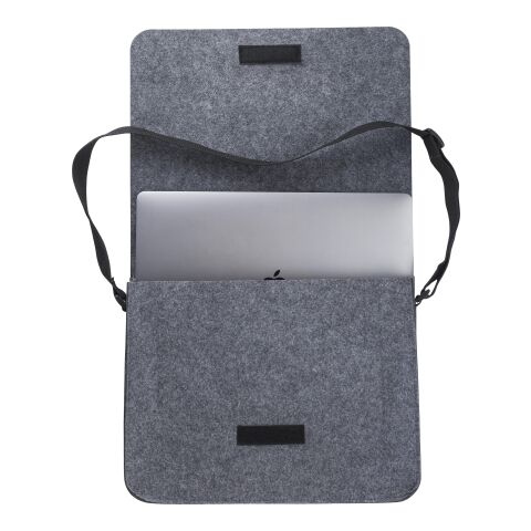 Bolsa bandolera de fieltro RPET Layla verde oscuro | sin montaje de publicidad | no disponible | no disponible