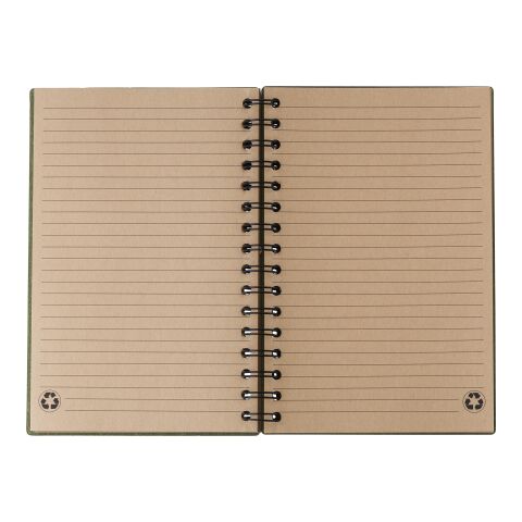 Cuaderno de cartón reciclado Caleb verde | sin montaje de publicidad | no disponible | no disponible
