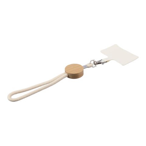 Pulsera lanyard de algodón Maxim beige | sin montaje de publicidad | no disponible | no disponible