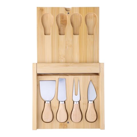 Tabla de bambú para quesos Zea marrón | sin montaje de publicidad | no disponible | no disponible