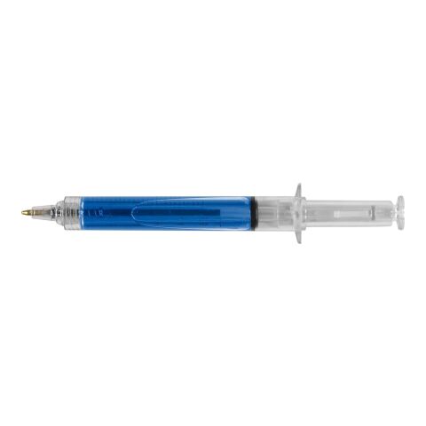 Bolígrafo de plástico en forma de jeringuilla. Tinta negra azul claro | sin montaje de publicidad | no disponible | no disponible