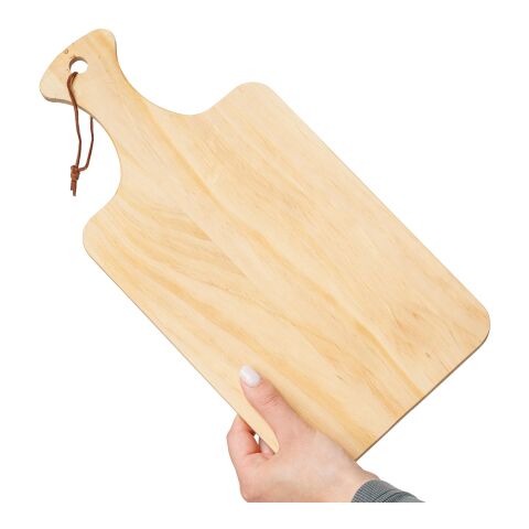 Tabla de cortar Daxton | Madera de pino reciclada | Con asa marrón