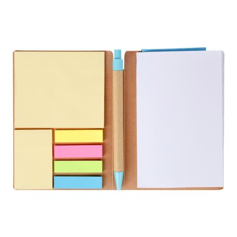 Cuaderno y bolígrafo Quillo | Cartón reciclado | A6 | Liso azul claro