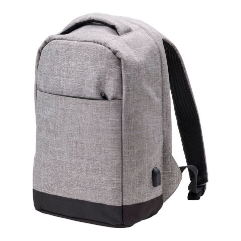 Mochila antirrobo de poliéster gris claro