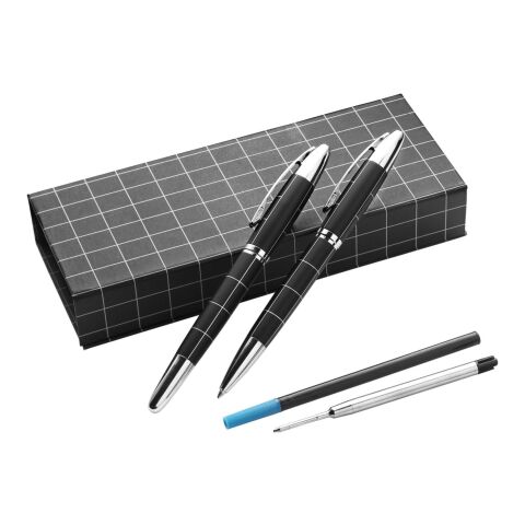 Bolígrafo y roller negro/plata | sin montaje de publicidad | no disponible | no disponible