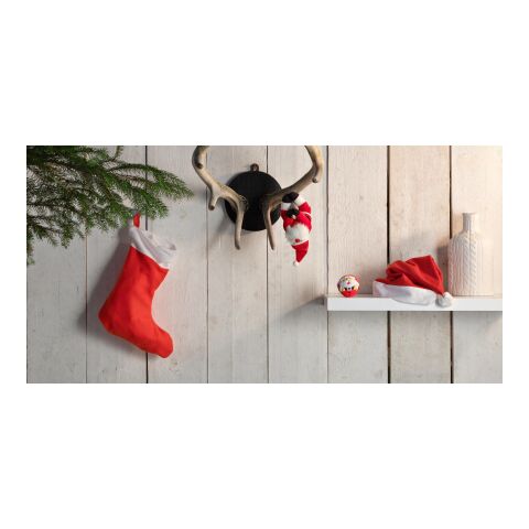 Bola anti-estrés en forma de Papá Noel. rojo | sin montaje de publicidad | no disponible | no disponible