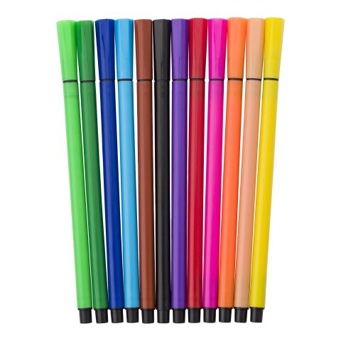 Estuche con 12 rotuladores azul claro | sin montaje de publicidad | no disponible | no disponible