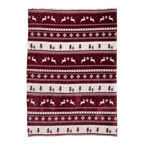 Manta polar navideña (260 gr/m2) rojo oscuro | sin montaje de publicidad | no disponible | no disponible