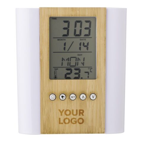 Cubilete de bambú con reloj marrón claro | sin montaje de publicidad | no disponible | no disponible