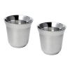 Juego de tazas para espresso de acero inoxidable de 80 ml con certificado RCS "Duo" Estándar | Plateado | sin montaje de publicidad | no disponible | no disponible