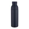 Botella de 650&nbsp;ml de acero inoxidable reciclado con certificado RCS de doble pared con 3 tapas "Iluminate" Estándar | Azul marino | sin montaje de publicidad | no disponible | no disponible