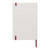 Libreta blanca con cinta de color A5 "Spectrum" Estándar | Blanco-Rojo | sin montaje de publicidad | no disponible | no disponible | no disponible