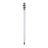 Bolígrafo giratorio SMART de aluminio reciclado (tinta negra) blanco