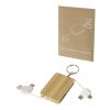 Llavero de bambú con cable de carga retráctil 6 en 1 "Reel" Estándar | Natural | sin montaje de publicidad | no disponible | no disponible