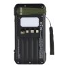 Batería externa de dinamo solar en plástico reciclado de 10 000 mAh con certificación RCS "Soldy" Estándar | Verde militar | sin montaje de publicidad | no disponible | no disponible