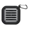 Altavoz solar Bluetooth IPX5 de 3W con mosquetón en plástico reciclado con certificación RCS "Solo" Estándar | Negro | sin montaje de publicidad | no disponible | no disponible
