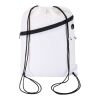 Bolsa con cordón Oriole de RPET con bolsillo frontal con cremallera, 5 l blanco
