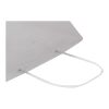 Bolsa de papel Kraft de 120 g/m² con asas trenzadas - 18 x 9 x 23 cm blanco