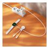 Cable múltiple Xoopar Mr. Bio Long para Apple/Samsung Watch de 1 metro Blanco | Tampografía 1 color | cara 1 | Ø 23 mm