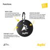 Localizador impermeable Aqiila Tagbird con timbre para bicicleta Negro | sin montaje de publicidad | no disponible | no disponible