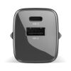 Fresh 'n Rebel Cargador rápido 30W GaN USB-C y USB-A gris oscuro | sin montaje de publicidad