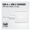Fresh 'n Rebel Cargador rápido 30W GaN USB-C y USB-A gris claro | sin montaje de publicidad