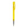 Bolígrafo Nash MT Transparente Amarillo-Amarillo | Tampografía 1 color | on the clip | 30 mm x 5 mm | no disponible