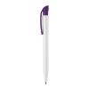 Bolígrafo S45 opaco Blanco-Violeta transparente | Tampografía 1 color | on the clip | 25 mm x 6 mm | no disponible