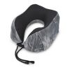 Almohada de viaje contorneada de espuma viscoelástica con funda de EVA Gris
