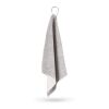 Toalla de golf de secado rápido con gancho R-PET 30x30cm sublimación Blanco-Gris