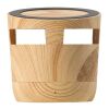 Altavoz con aspecto de madera de 3 W y cargador inalámbrico de 5 W Natural
