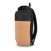 Mochila Rolltop corcho y R-PET 18L Negro | sin montaje de publicidad | no disponible | no disponible | no disponible