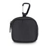 Estuche para auriculares de nailon 6,5 x 6 cm Negro