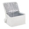 R-PET 6 Bolsa nevera para latas no tejida 20x 13 x 12,5 cm 75 g/m². Blanco | sin montaje de publicidad | no disponible | no disponible